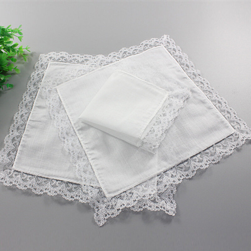 2Pcs/set Pocket Cotton Handkerchiefs Hankie Hanky Towel 28*28cm Children Women/Men