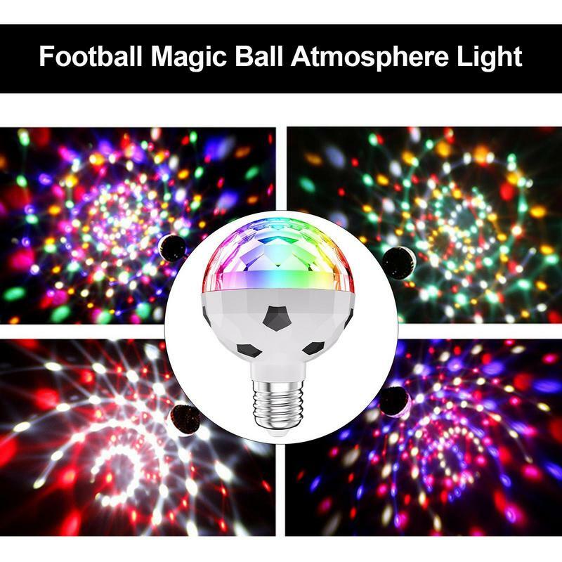 RGB ديسكو ضوء صغير الدورية السحرية الكرة الخفيفة RGB الإسقاط مصباح حفلة DJ ديسكو الكرة الخفيفة للمنزل حفلة KTV بار المرحلة