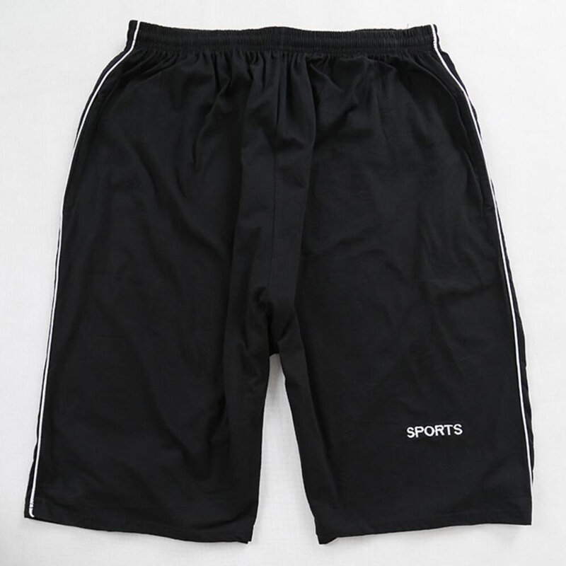 Heren Grote Shorts Plus Size 8xl 9xl 10xl Zomer Katoen Grote Stretch Sport Casual Losse Maat 50 Zwarte Shorts