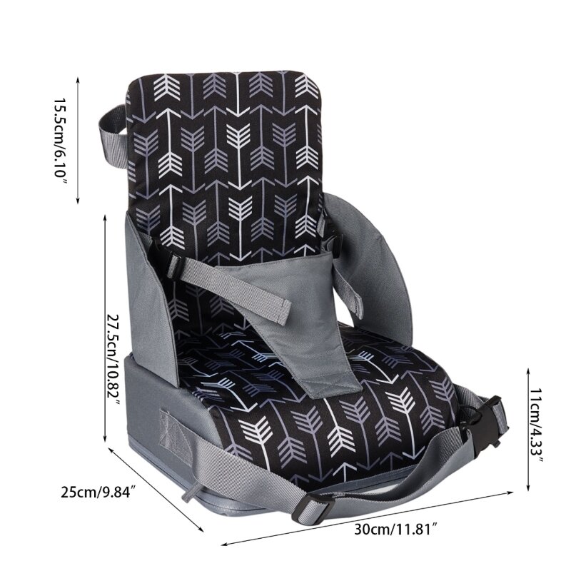 K5DD afneembare stoelverhogers voor peuters met riem voor eetkamerstoelen, verhogend kussen Zacht comfortabel antislip