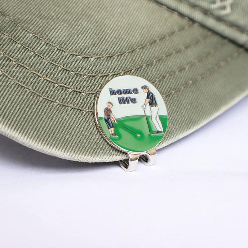Penanda Bola Golf Klip Topi Posisi Bola Golf Dapat Dilepas Topi Golf Logam Klip Topi dengan Hadiah Magnet Golfer Aksesoris Golf