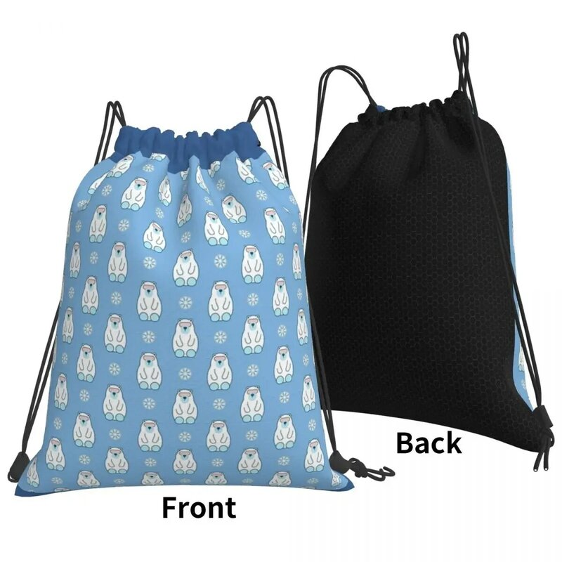 The Polar Express Backpacks Casual Portable Drawstring Bags Drawstring Bundle Pocket Sundries Bag Book Bags For Man Woman School
