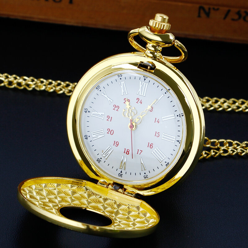 Luxury Gold Vintage Quartz Pocket Watch Women's and Men's Jewelry Pendant Accessories reloj bolsillo digital