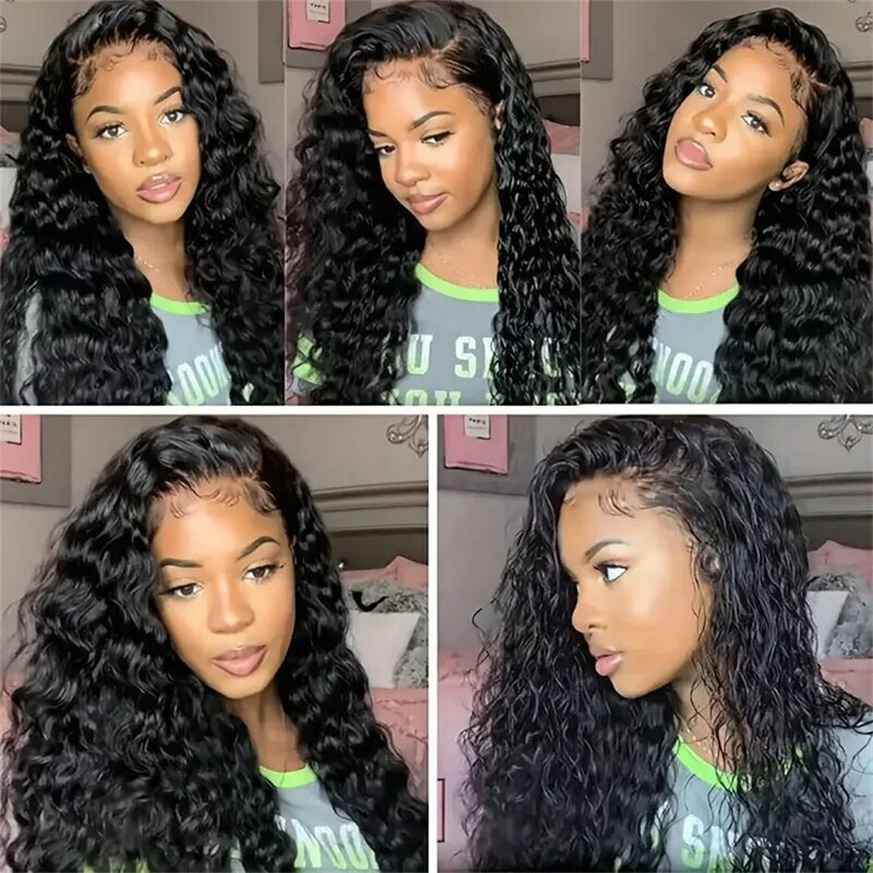 Water Wave Lace Front Wig Deep Wave Frontal Wig 5x5 4x4 Hd 36-16 Inch Wet And Wavy Curly Lace Front Human Hair Wig