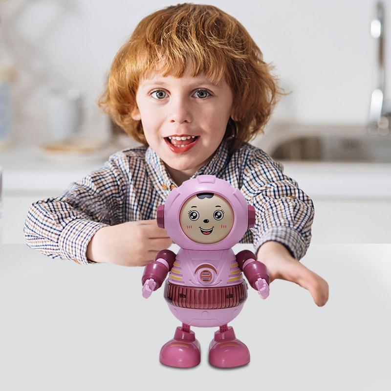 재미있는 우주 테마 전기 로봇 인형, 얼굴이 바뀌는 뮤지컬 댄스 장난감, 유치원 활동, 여행용 교육 장난감
