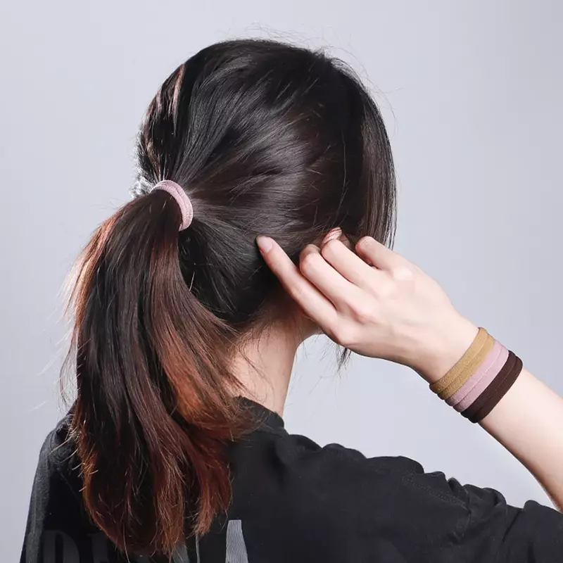 Cores misturadas Laços básicos de cabelo para mulheres e meninas, faixa elástica, Scrunchies, suporte de rabo de cavalo, acessórios, 30 pcs, 50 pcs, 100pcs