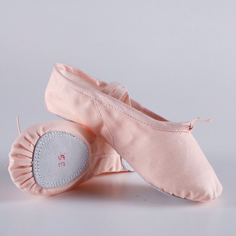 Canvas ballet flats Soft Balleria Dance Shoe For Women Split Cow Leather Outsoles Gym Yoga Sport Shoes Girls Toe Shose