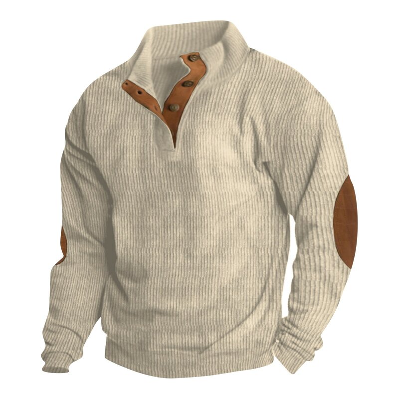 Sweatshirt serbaguna pria, kaos lengan panjang Pullover kerah berdiri gaya Musim Semi dan Gugur modis kasual