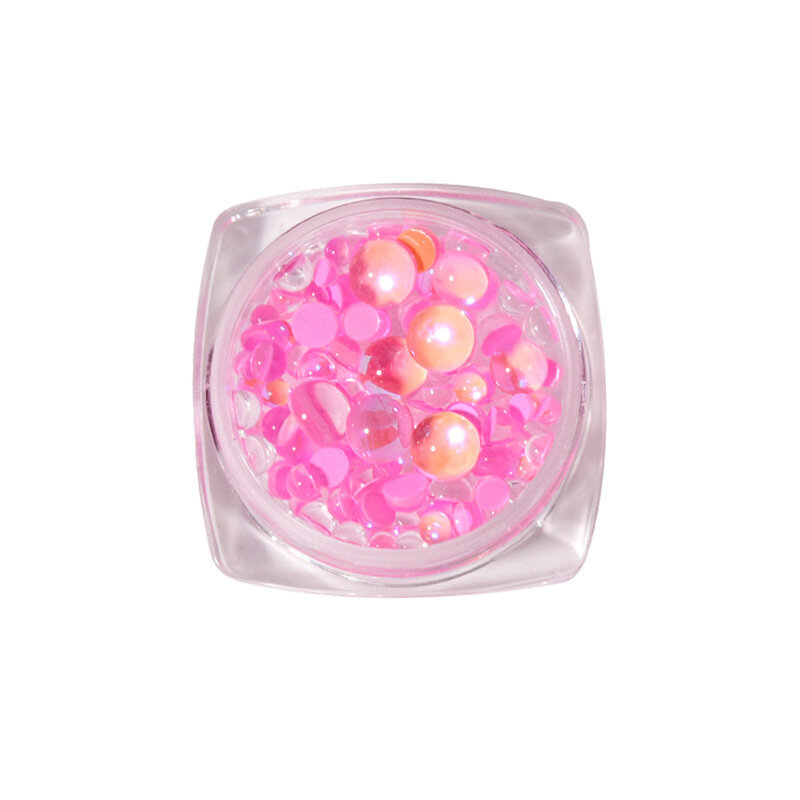 Symphonie Aurora Strass Dekoration Süßigkeiten Farbe halbrunde Perlen Sortiment geeignet für DIY Nägel und Make-up