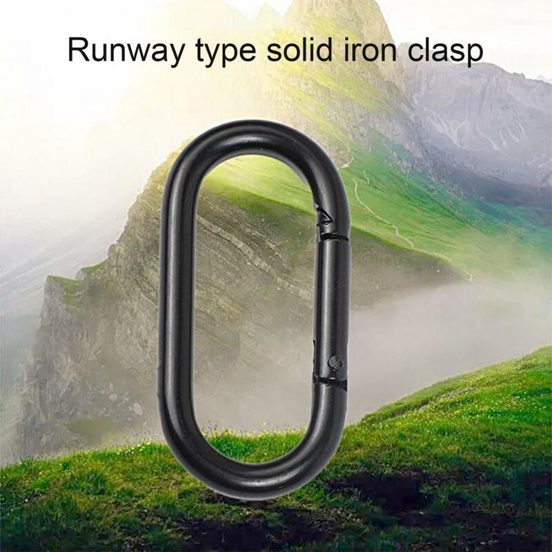 Track Type Carabiner Non-deformable Carabiner High Strength Self-rebounding Connecting Rod Buckle Hanging Items