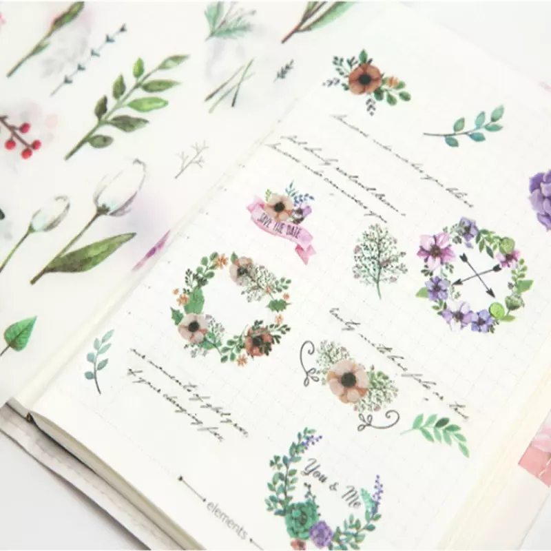 6 buah/lot gaun musim panas sedang baru stiker buku harian buku tempel album DIY Notebook dekorasi kreatif