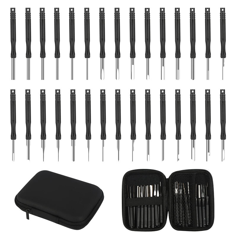 30 X Vehicle Cable Plug Removal Tool Pin Extractor Repair Remover Key Tools With Box For Car Wiring Harness Household Appliances