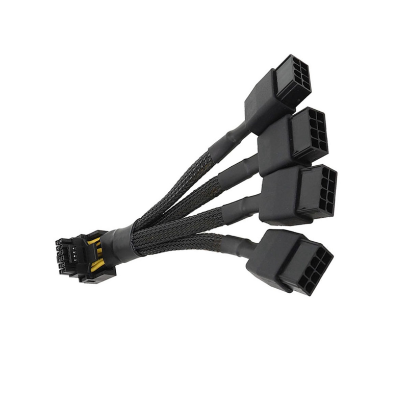 Cable de alimentación para tarjeta gráfica GPU RTX4090 RTX4080 4x8 Pin PCI-E a 16 Pines, conector 12VHPWR, Cable de codo de 90 grados
