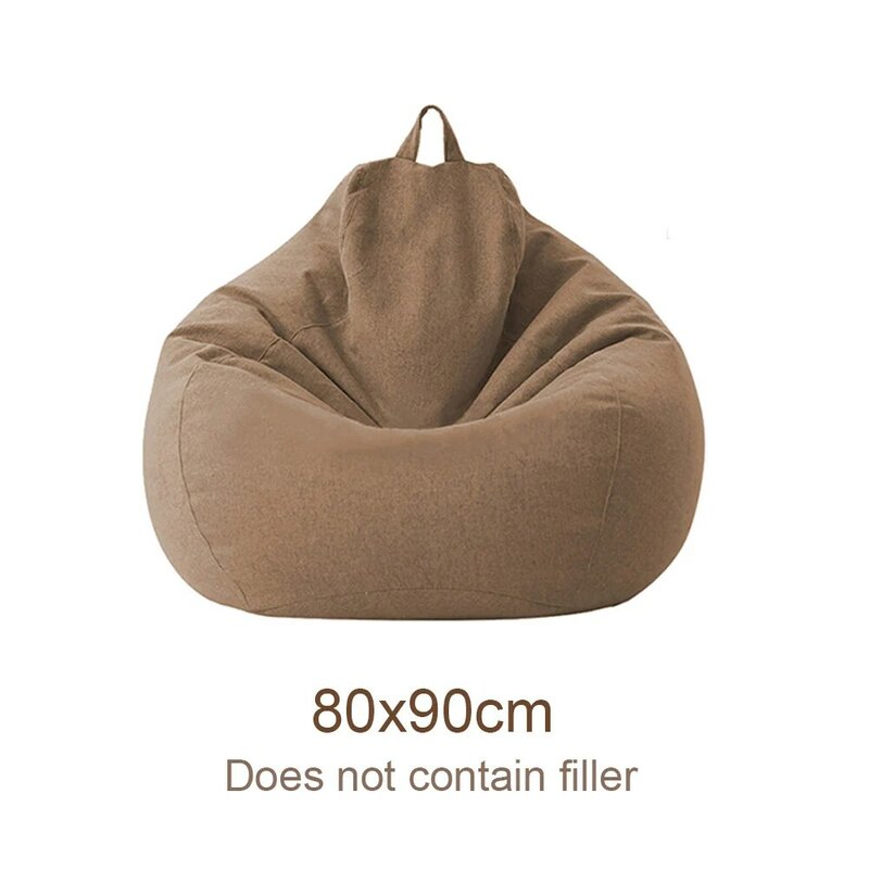 Large Soft Indoor Bean Bag Cover Easy Clean Adults Kids Living Room Lazy Lounger Home Nordic Style Without Filler Playroom