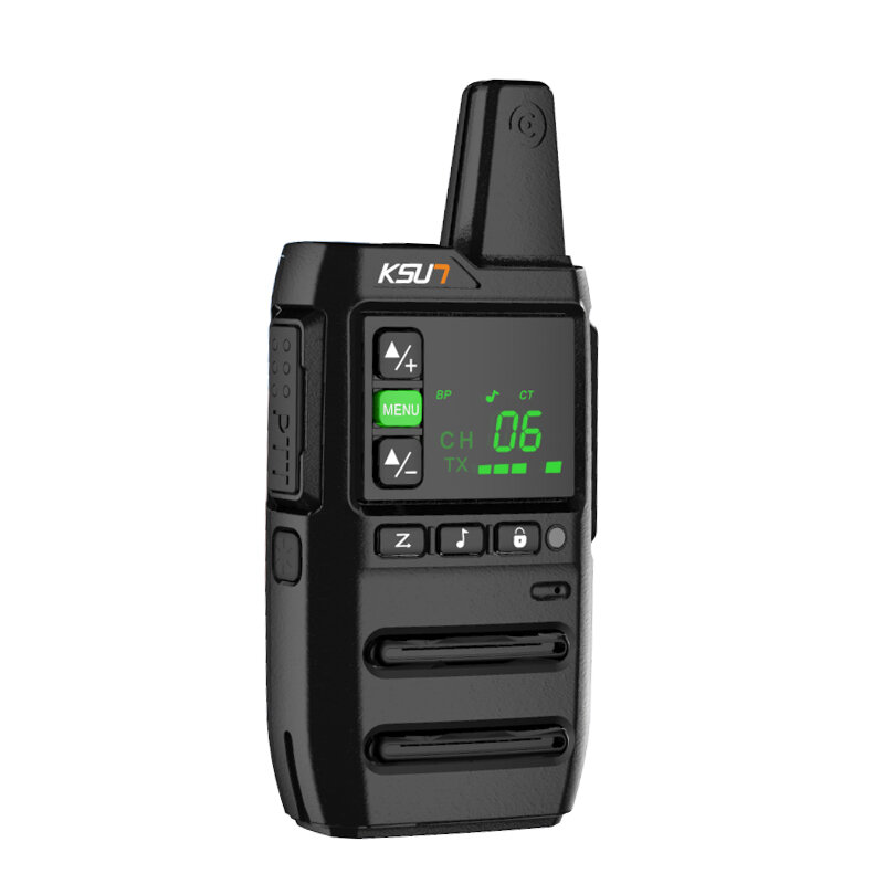 Mini Walkie Talkie com fone de ouvido, Rádio Amador, Estação portátil, Dispositivo de Comunicação sem fio, KSUT GZ2, 2pcs incluído