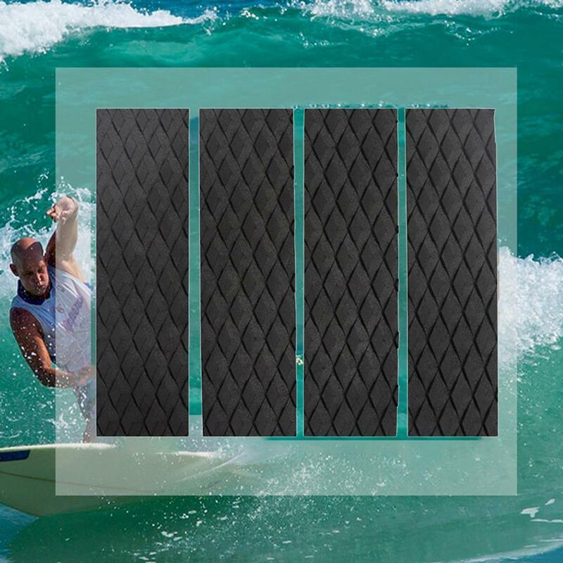 Almohadilla de tracción antideslizante para tabla de surf, alfombrilla de cubierta de espuma EVA para Skimboard, color negro, 2/3/5