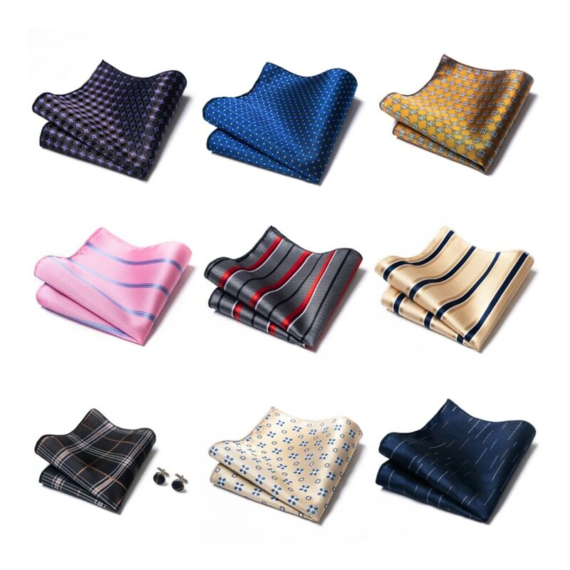Mix Colors Newest style  Classic  Silk Pocket Square Handkerchief Clothing accessories Paisley Beige Male Fit Business