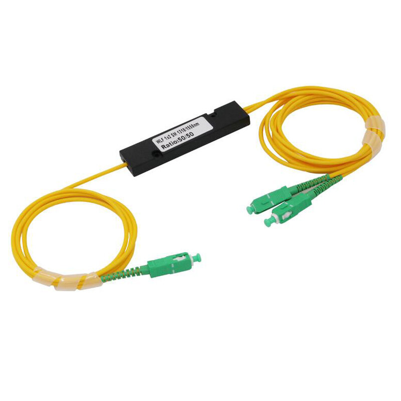 SC APC 1X2 PLC Splitter PLC Singlemode Fiber Optical Splitter  Computer Cable Sleeve
