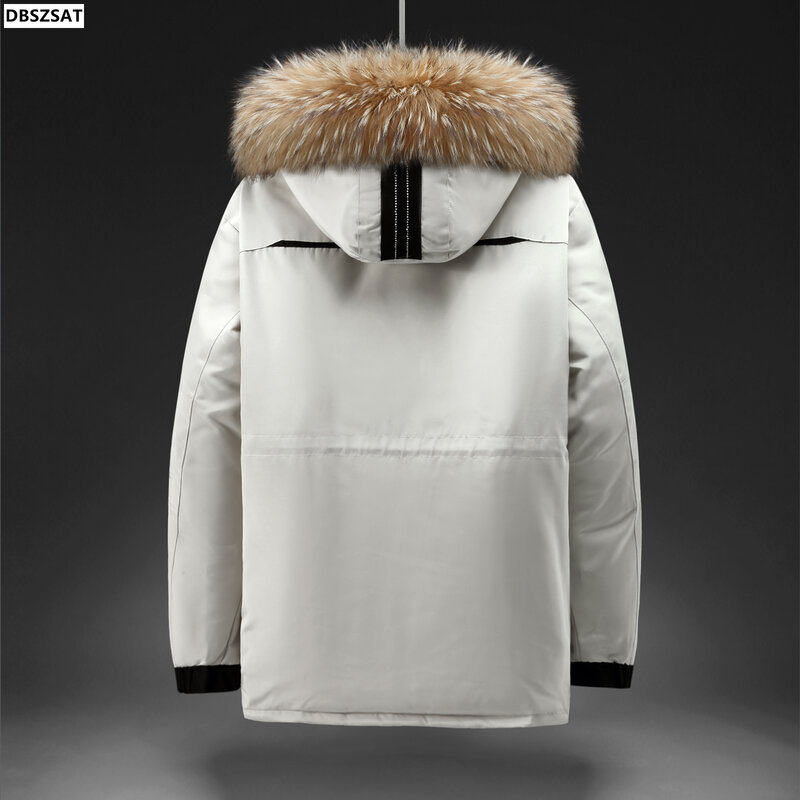 Absbain Nieuwe Aankomst Mannen Hoge Kwaliteit Hooded Winter Dikke Jas Mannelijke Mode Jas Dikke Warme Mannelijke Bovenkleding Veer Overjas