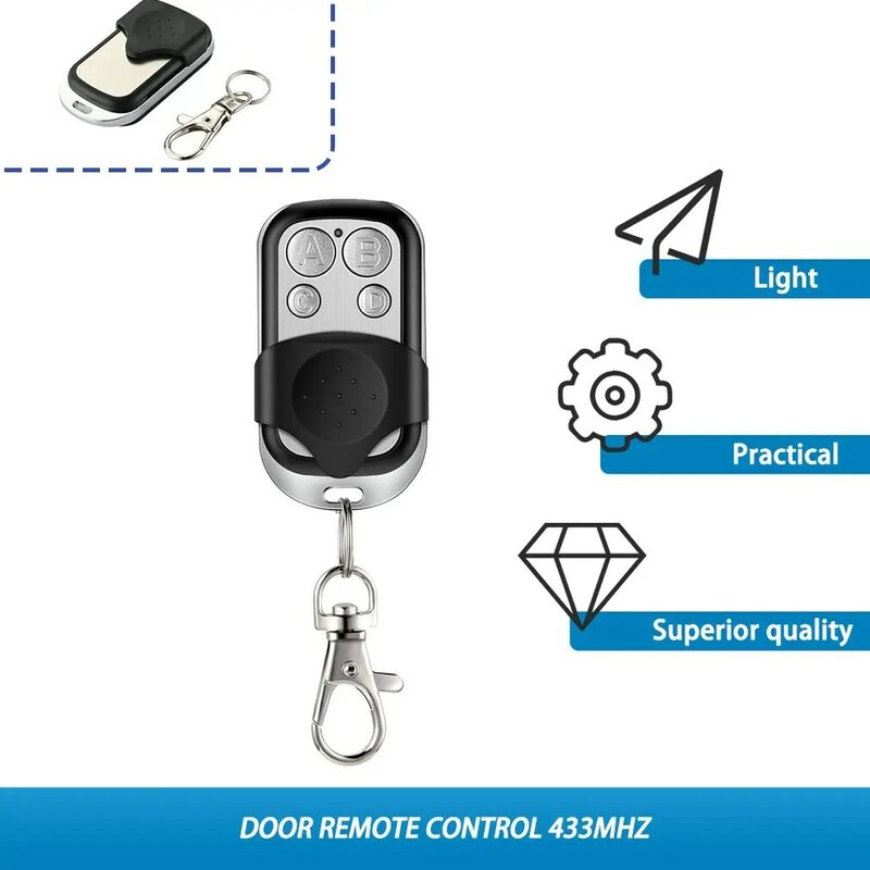 Deur Afstandsbediening Klonen Duplicator Sleutel Fob Een Afstand Op Afstand Kloon Vaste Leercode Voor Poort Garagedeur Dropshipping