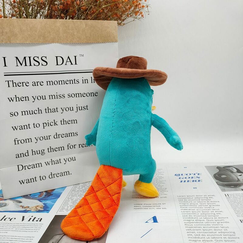 Simpatico cartone animato pere The Platypus peluche Soft Duck peluche giocattolo regalo di compleanno di natale per bambini