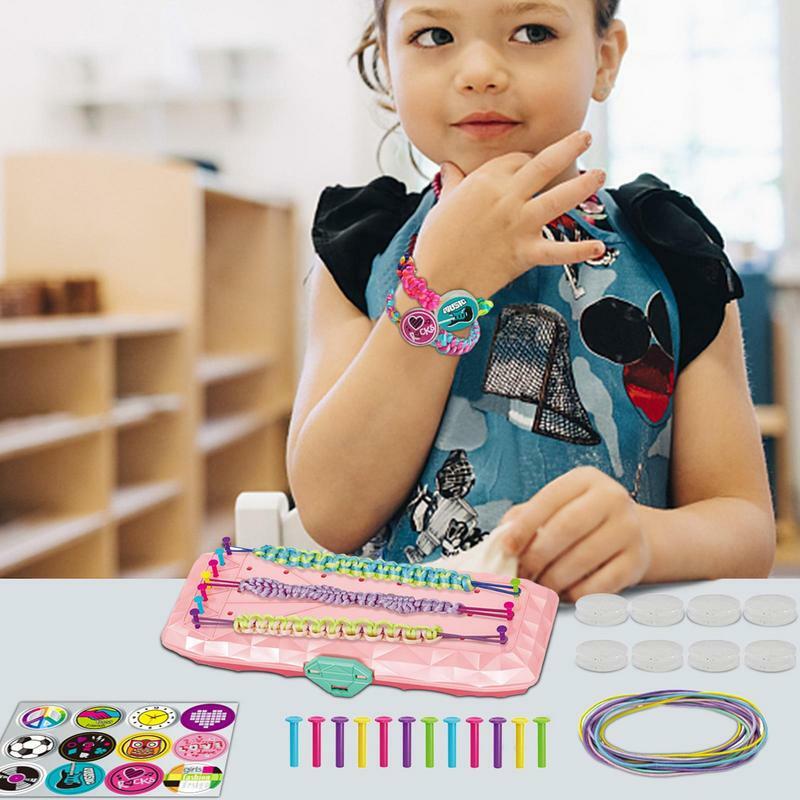 Colorful Bracelet Maker Making Kit DIY Friendship Jewelry Making Craft Kit Birthday Christmas Gifts Party Supply Toy For Kids