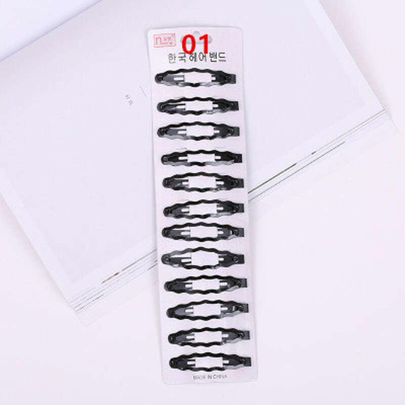 Hot Sale Portable Black Snap Hair Clips Women Girls Hairpins Barrettes Hairgrips Child Headwear Hair Styling Tools Accessories
