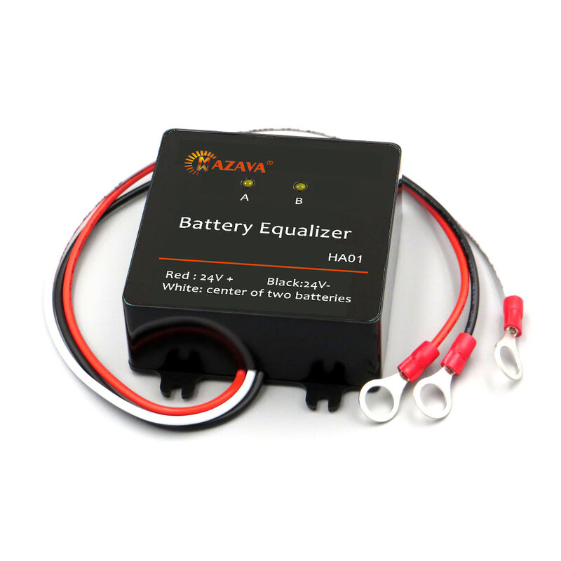 Mazava HA01 Battery Equalizer for 2 x 12V Batteries Balancer 2S Active Voltage Lead Acid Battery Charger Regulators Connect