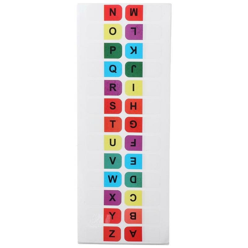 A-Z липкие вкладки маленькие алфавитные многоцветные маркеры для страниц самоклеящиеся 208 шт. индексные вкладки для ноутбуков