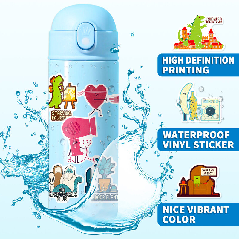 50Pcs Cartoon Simple Food Series Graffiti Stickers Suitable for Laptop Helmets Desktop Decoration DIY Stickers Toys