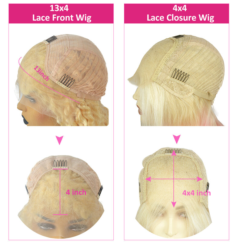 1B613 Blonde Straight 13x4 Lace Front Human Hair Wig Brown Roots Glueless Brazilian Remy Hair Transparent Lace Wigs for Women