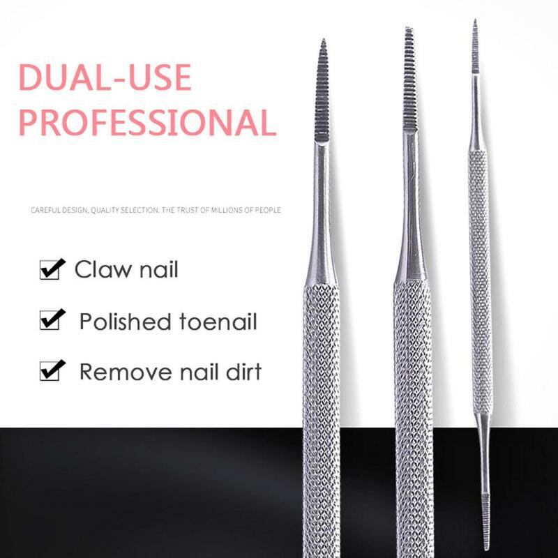 Toe Nail File Foot Nail Care Hook Ingrown Double Ended Ingrown Toe Correction Lifter File Manicure Pedicure Toenails Clean Tool