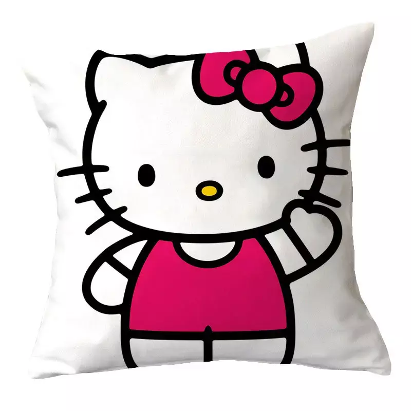 Sanrio-Hello Kitty Engraçado Brinquedo Travesseiro Capa de Almofada, Kawaii, Lance Almofadas Caso, Quarto, Sofá, Decorativo, Menina Presente