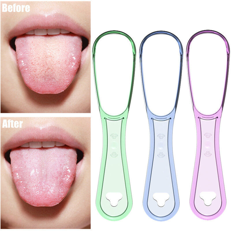 Adulto Silicone Tongue Scraper, Oral Care Tool, Cleaner, Remover a Halitose, Revestimento, Escova de raspagem