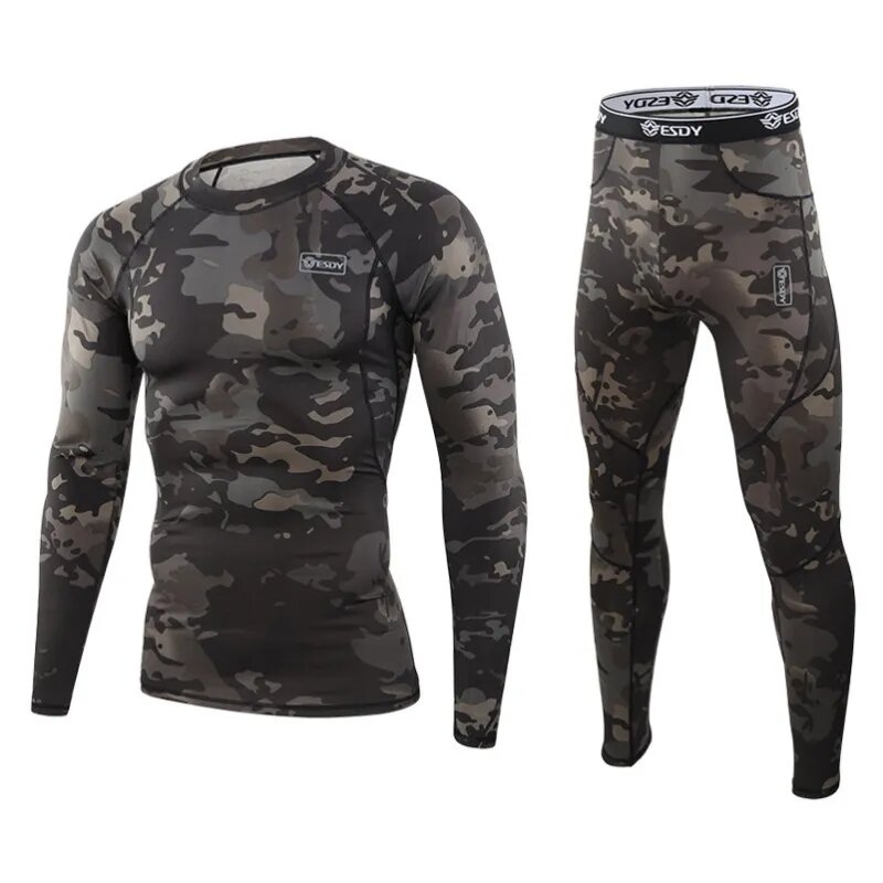 winter Top quality new thermal underwear men underwear sets compression fleece sweat quick drying thermo underwear men clothing