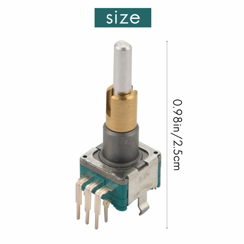 Codificador de eixo duplo com interruptor, 30 Posicionamento Number, 15 Pulse Point Handle, EC11EBB24C03, 25mm
