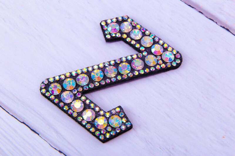 2024 New Rhinestone Embroidery Patches Crystal Letter Alphabet Sticker Badges DIY Diamond Fabric Accessories for Handbags Dress