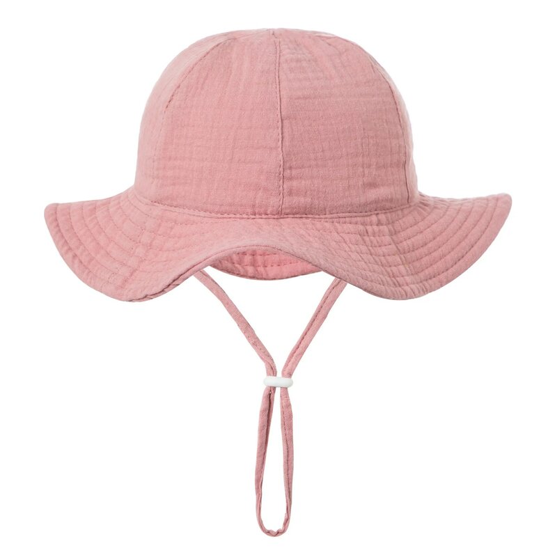 남녀공용 프린트 파나마 모자, 아동용 면 버킷 모자, 야외 해변 낚시 모자, 신상 자외선 차단 모자, 남아 및 여아, 3-12 개월