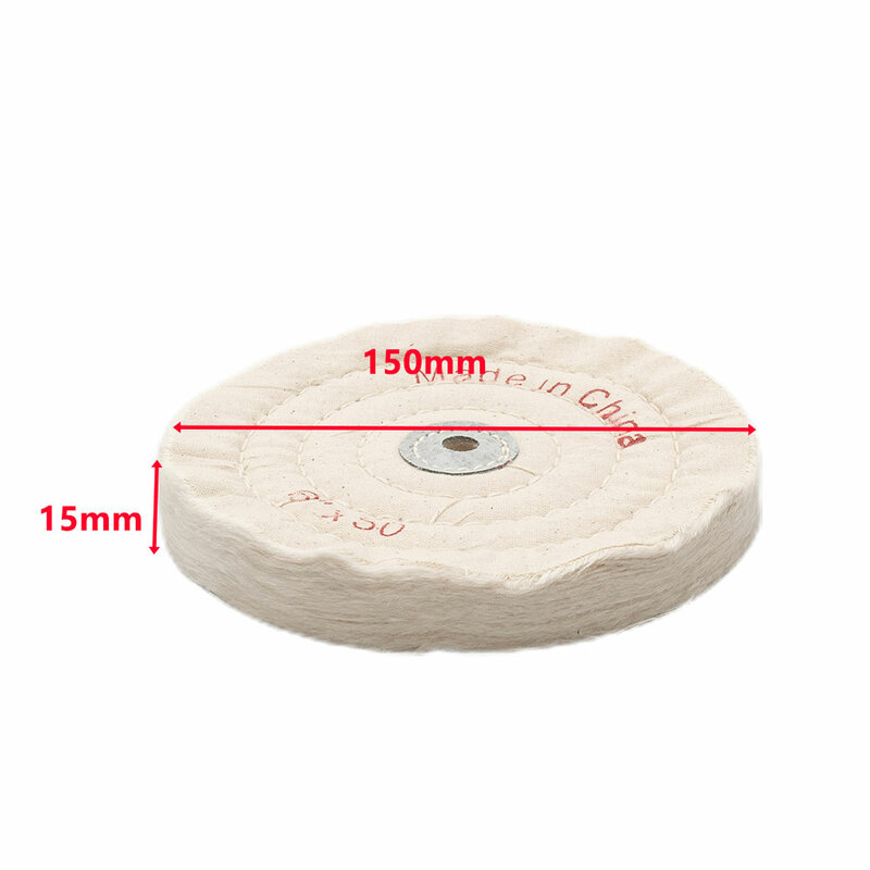 1pcs 6in/8in Wheels Buffing Polishing Wheel Cotton Lint Cloth Buffing Wheel Power Angle Bench Grinder Polishing Tools