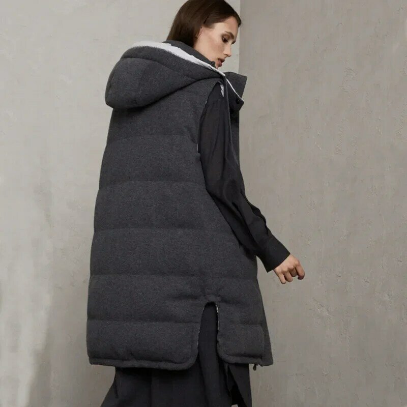 CGC 2022 겨울 여성 다운 재킷, 모피 포함