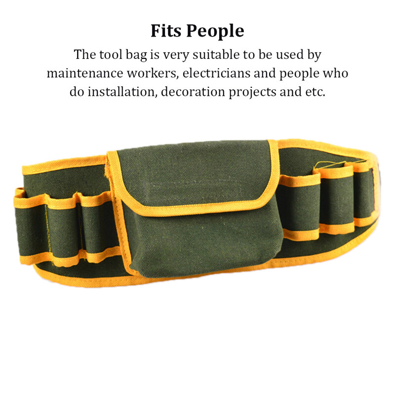 Bolsa organizadora de herramientas de mantenimiento, bolsillos de cintura para hombre, organizador interior y exterior