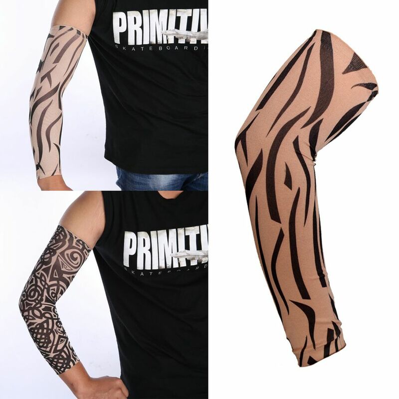 1 Stück neue laufende UV-Schutz Outdoor-Sport Basketball Arm abdeckung Tattoo Arm Ärmel Blume Arm Ärmel Sonnenschutz