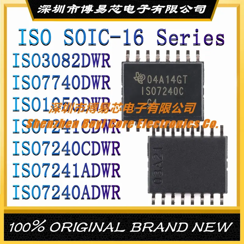 Chip IC autêntico original SOIC-16, ISO3082DWR, ISO7740DWR, ISO1050DWR, ISO7241CDWR, ISO7240CDWR, novo
