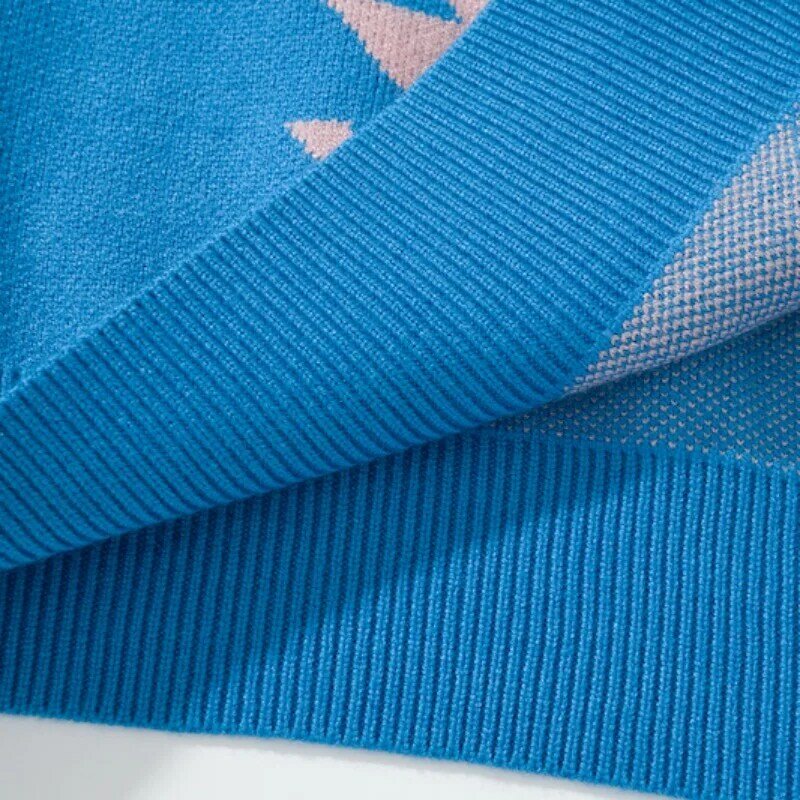 Heren Gebreide Trui Mode Pixel Abstractie Menselijk Gezicht Pullovers Casual O-hals Unisex Harajuku Streetwear Losse Gebreide Truien