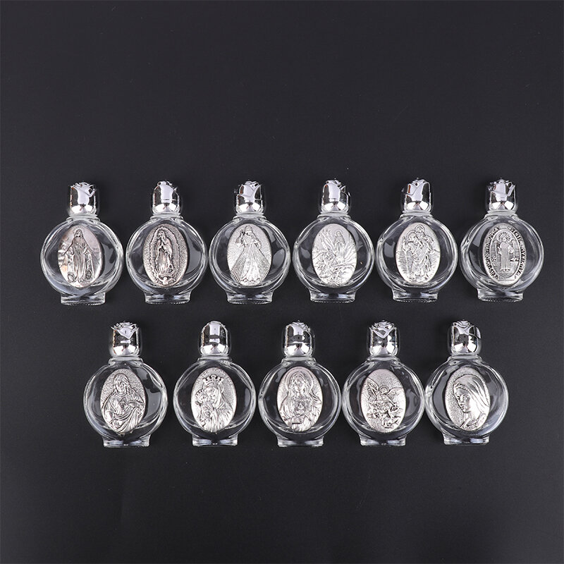 Empty Holy Water Jesus Bottle Religious Bottle Christian Baptism Supplies Refillable Portable Cosmetic Packaging Empty Bottle