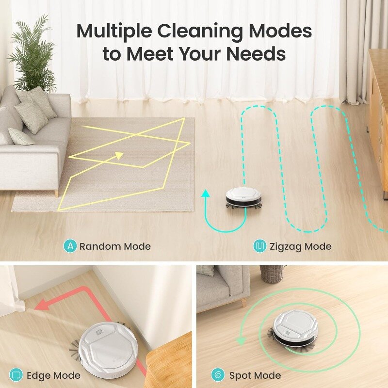 Slim, Low Noise, Automatic Self-Charging, Wi-Fi/App/Alexa Control, Ideal for Pet Hair Hard Floor and Daily Cleaning, M210