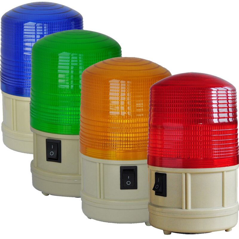 Luzes de advertência da bateria, luz estroboscópica LED, indicador de alarme intermitente para veículos caminhões, base magnética, sem som, 2pcs