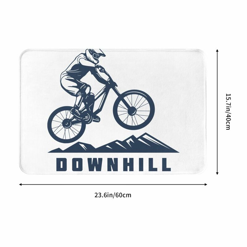 Downhill Mountain Bike Logo Doormat Kitchen Carpet Outdoor Rug Home Decoration