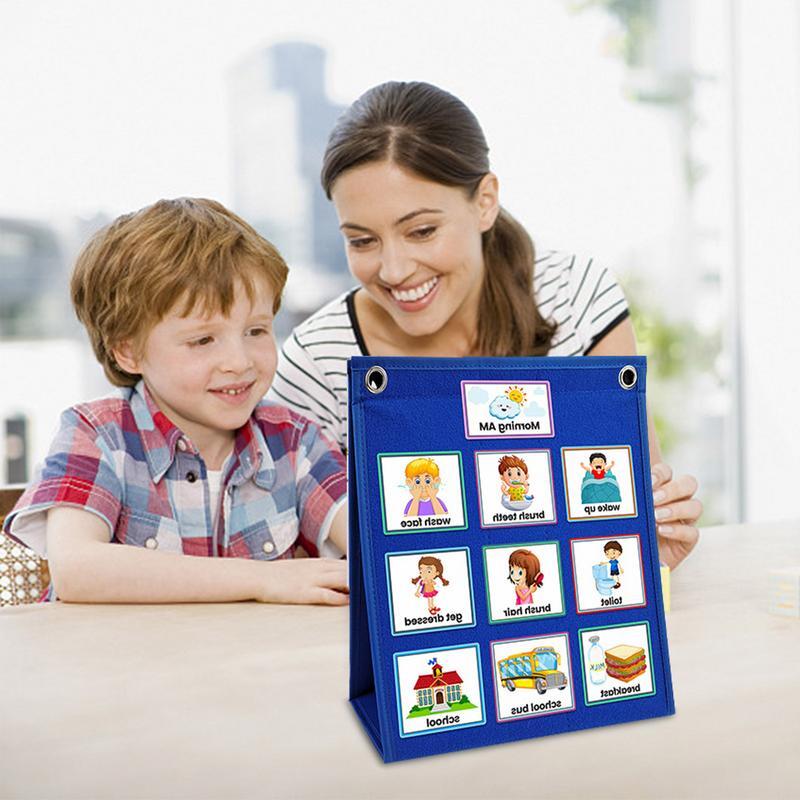 70 Pieces Kids Visual Schedule Daily Routine Cards Home Chore Chart Good Habits Training Games for 3-6 Years Old Montessori Toys