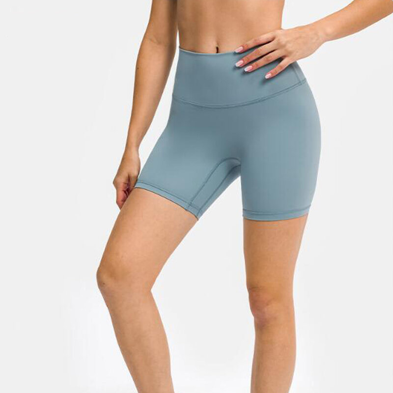 Shorts esportivos respiráveis para mulheres, leggings de cintura alta, fitness, corrida, ciclismo, treino, academia, verão